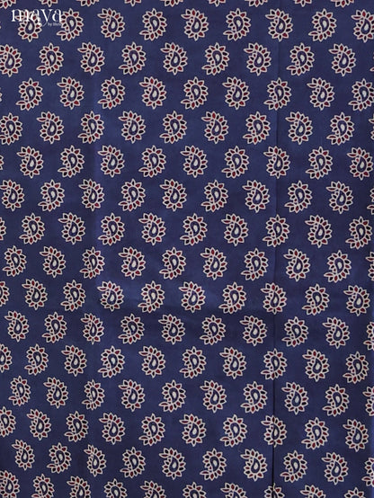 Blue with maroon- Ajrakh Salwar Unstitch