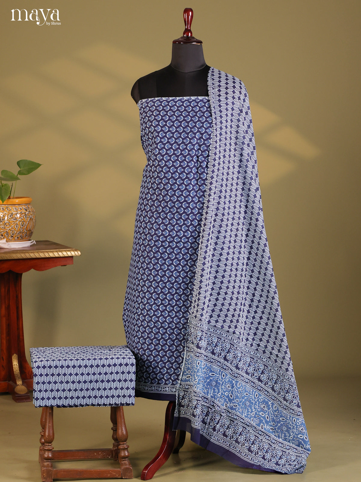 Blue - Cotton salwar