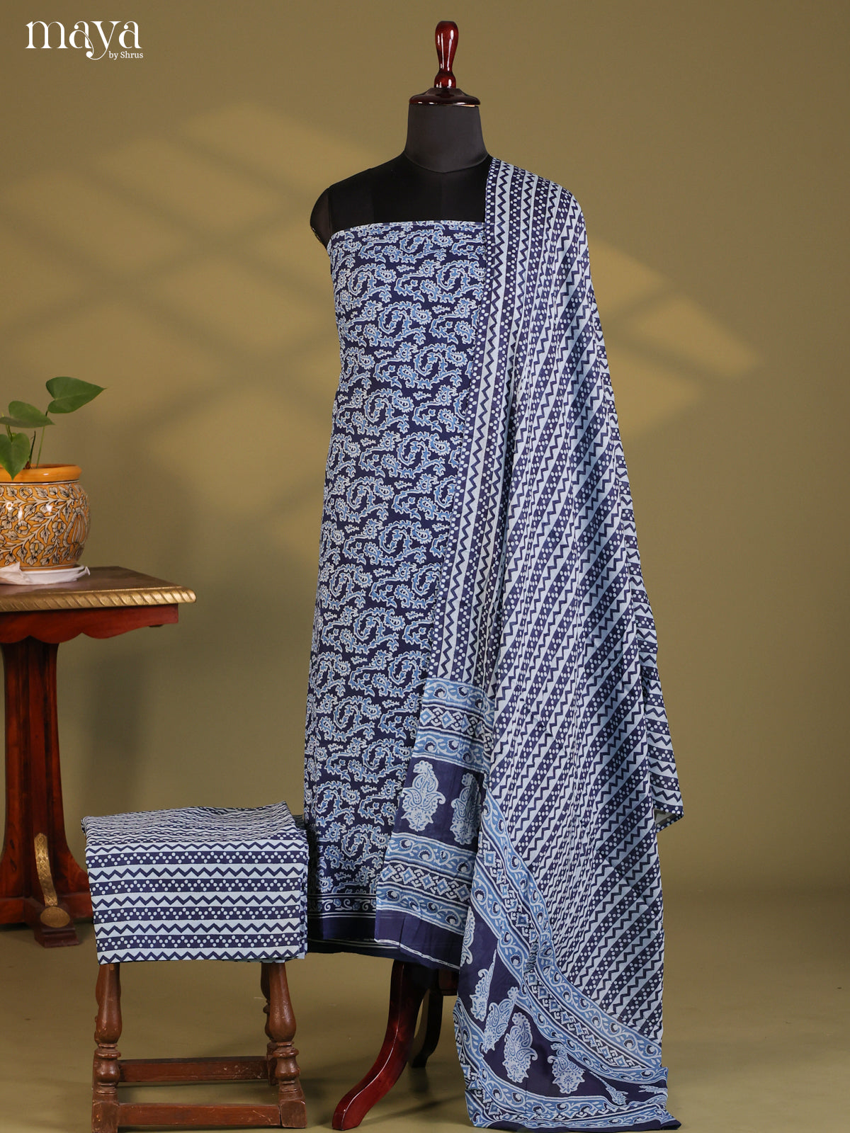 Blue - Cotton salwar