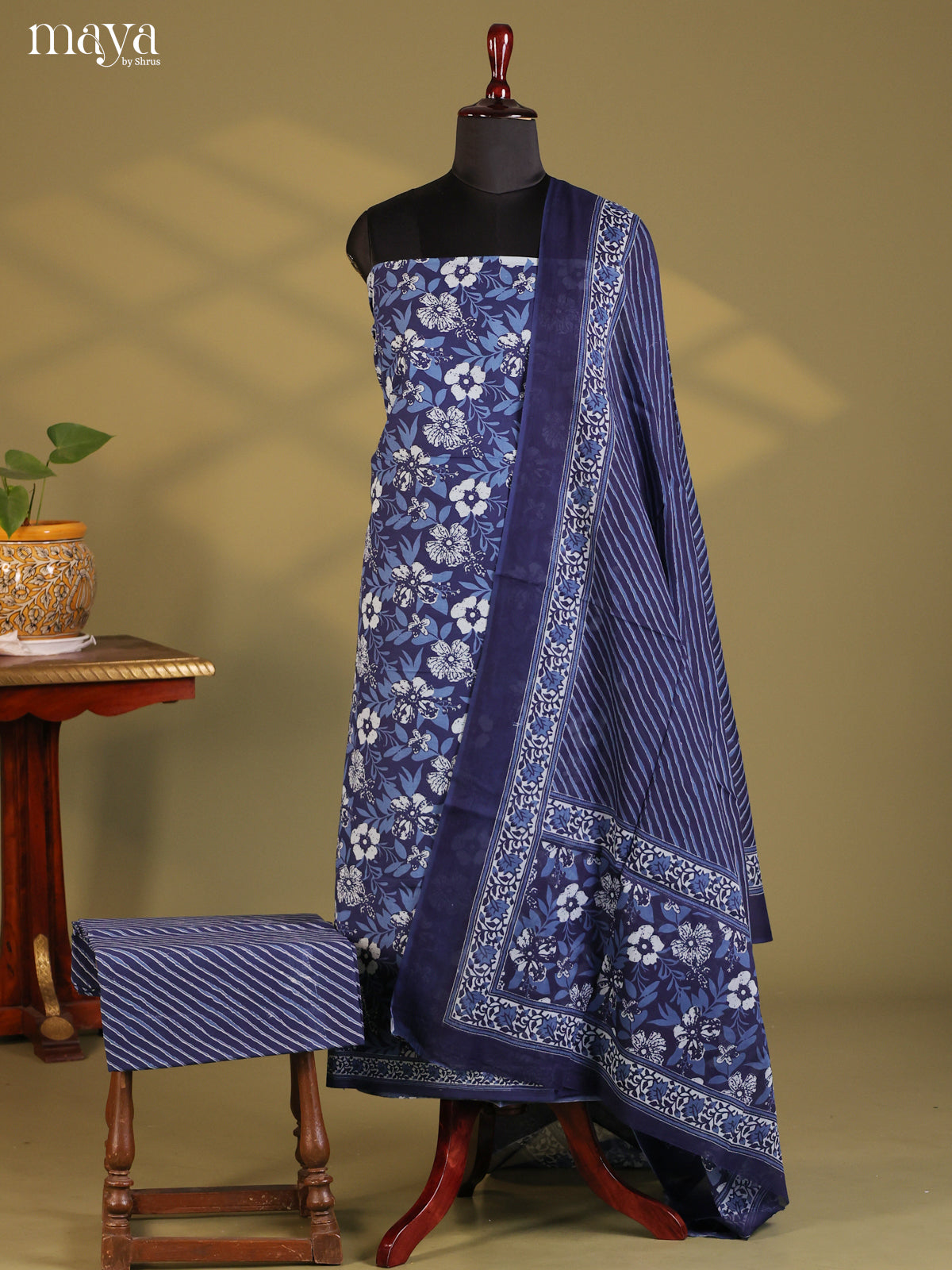 Blue - Cotton salwar