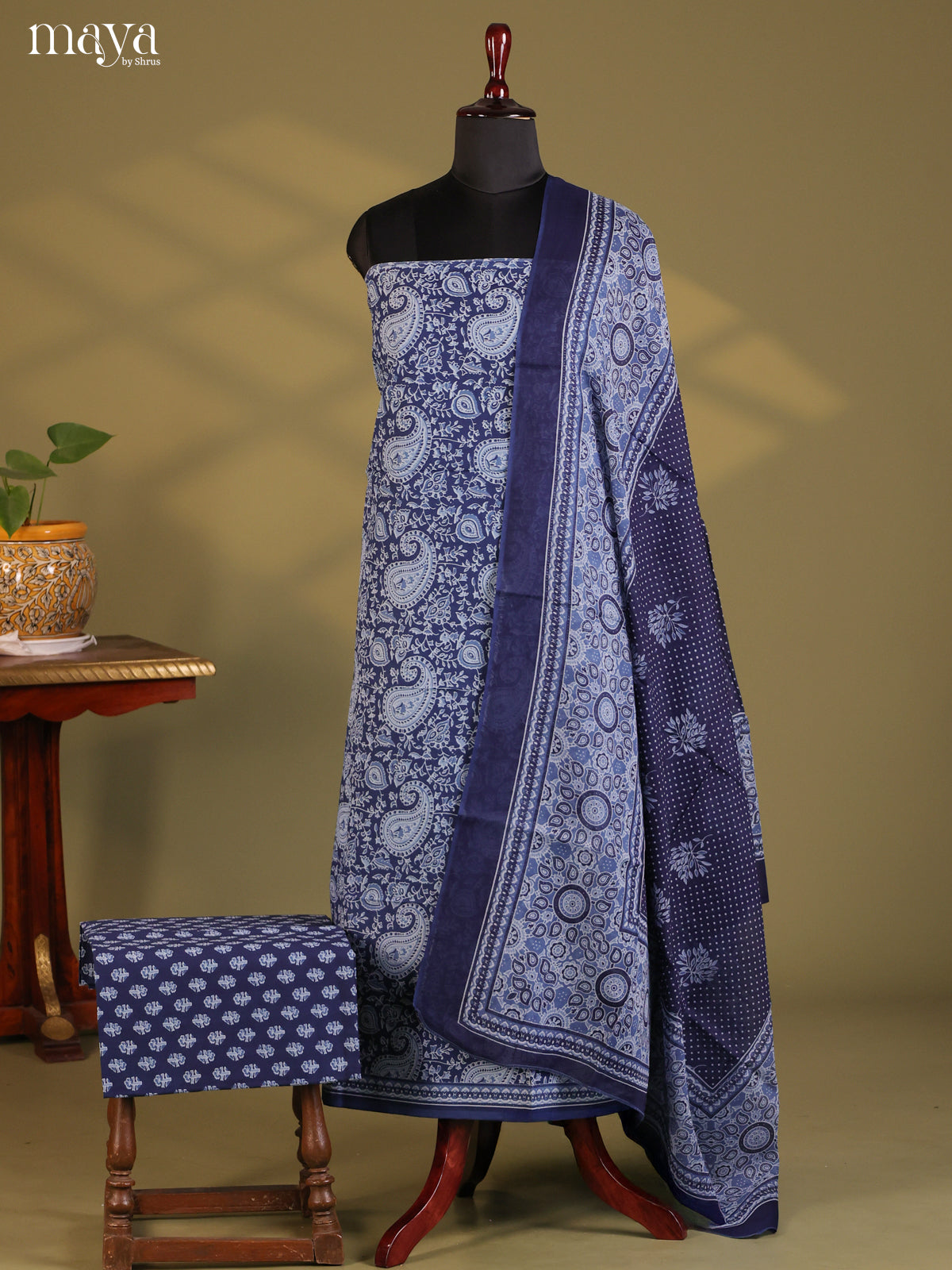 Blue - Cotton salwar