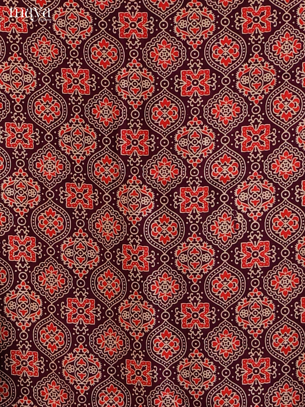 Wine - Ajrakh Salwar Unstitch