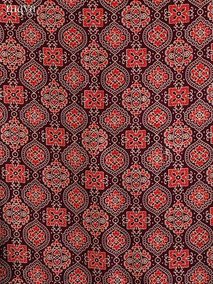 Wine - Ajrakh Salwar Unstitch
