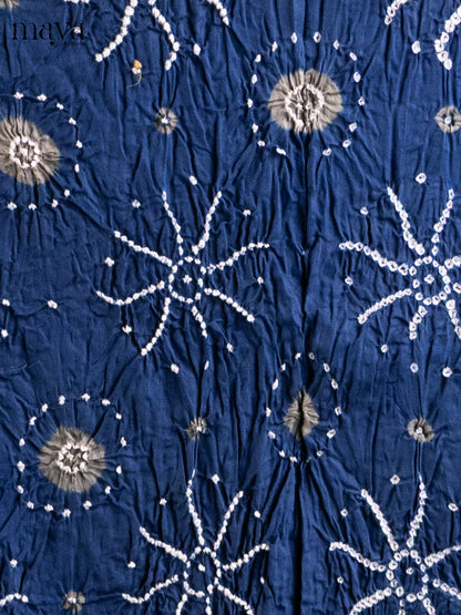 Blue & Grey - Bandhini salwar Unstitch