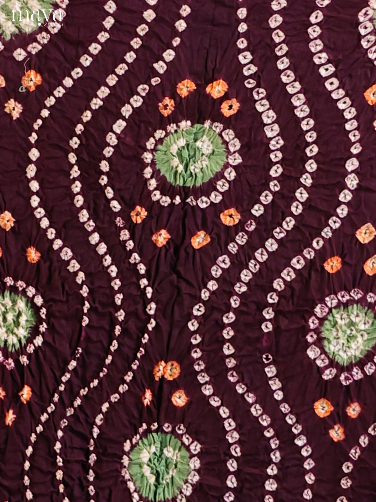 Brown & Green - Bandhini salwar Unstitch