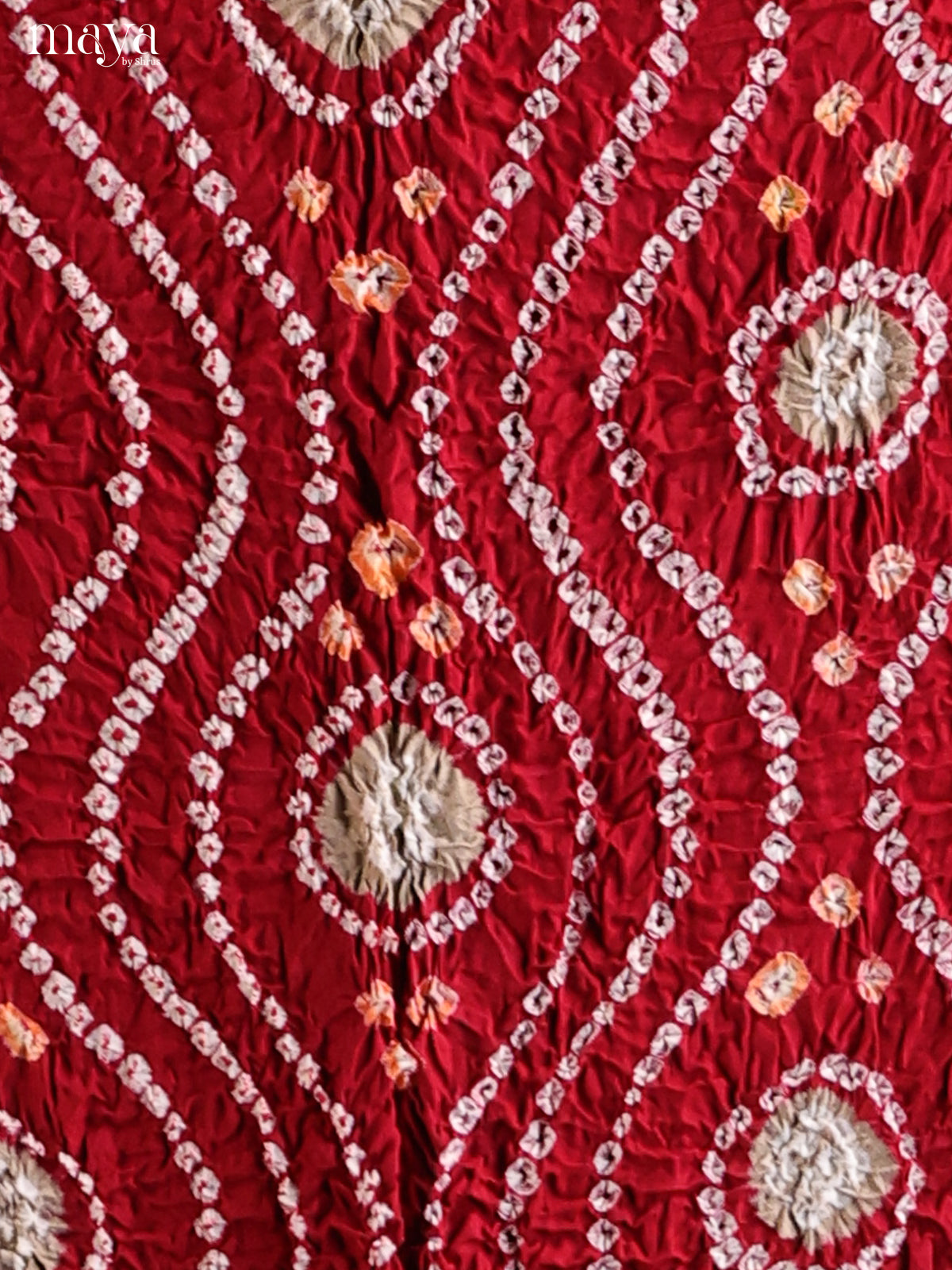 Maroon & Lite brown- Bandhini salwar Unstitch