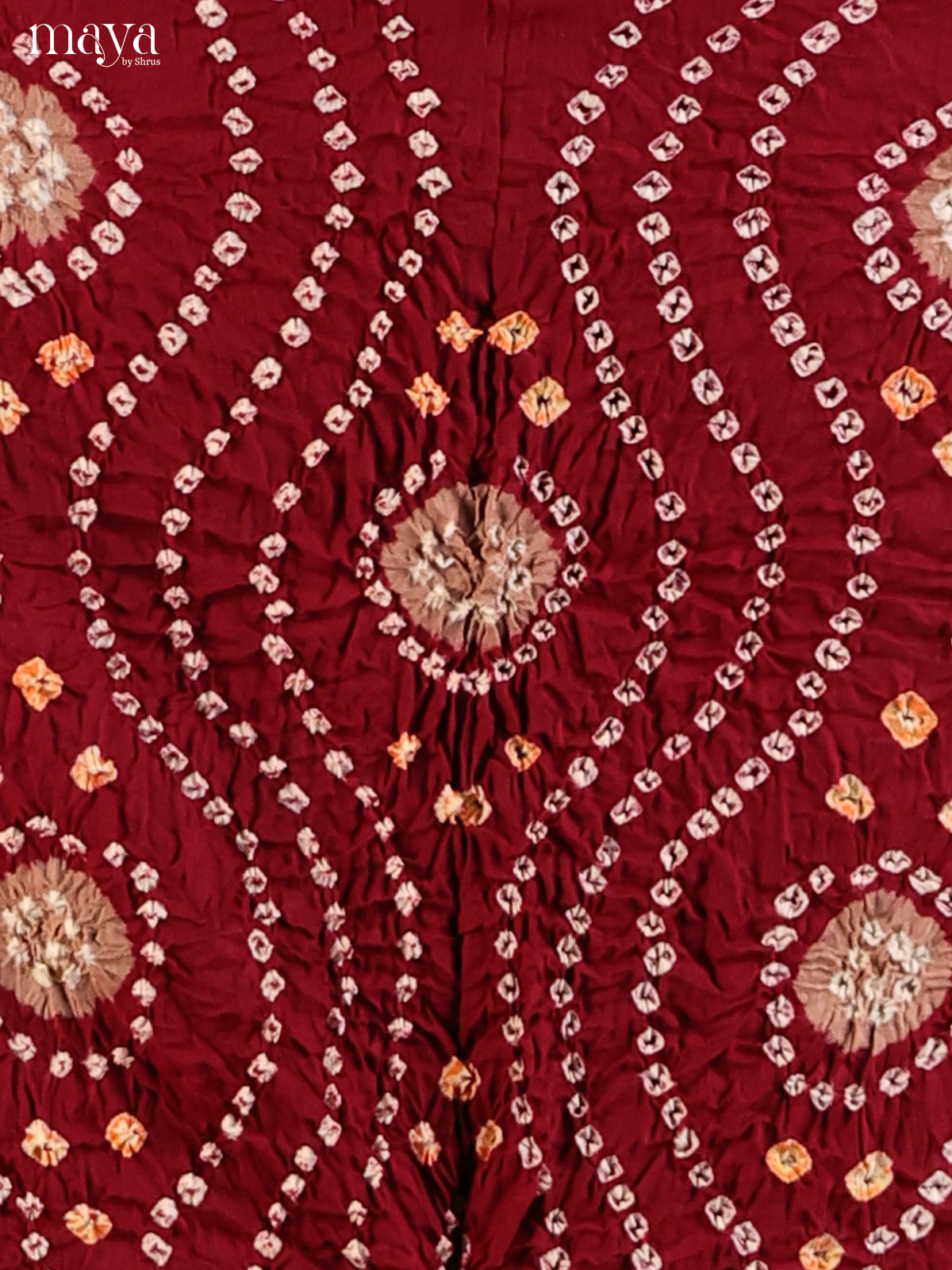 Maroon & Onion Peel- Bandhini salwar Unstitch