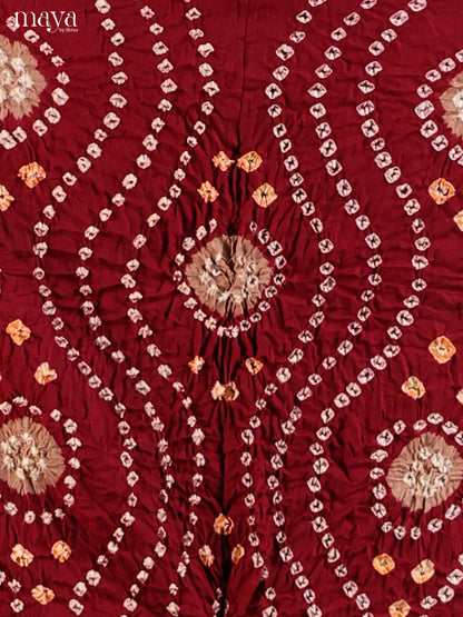 Maroon & Onion Peel- Bandhini salwar Unstitch