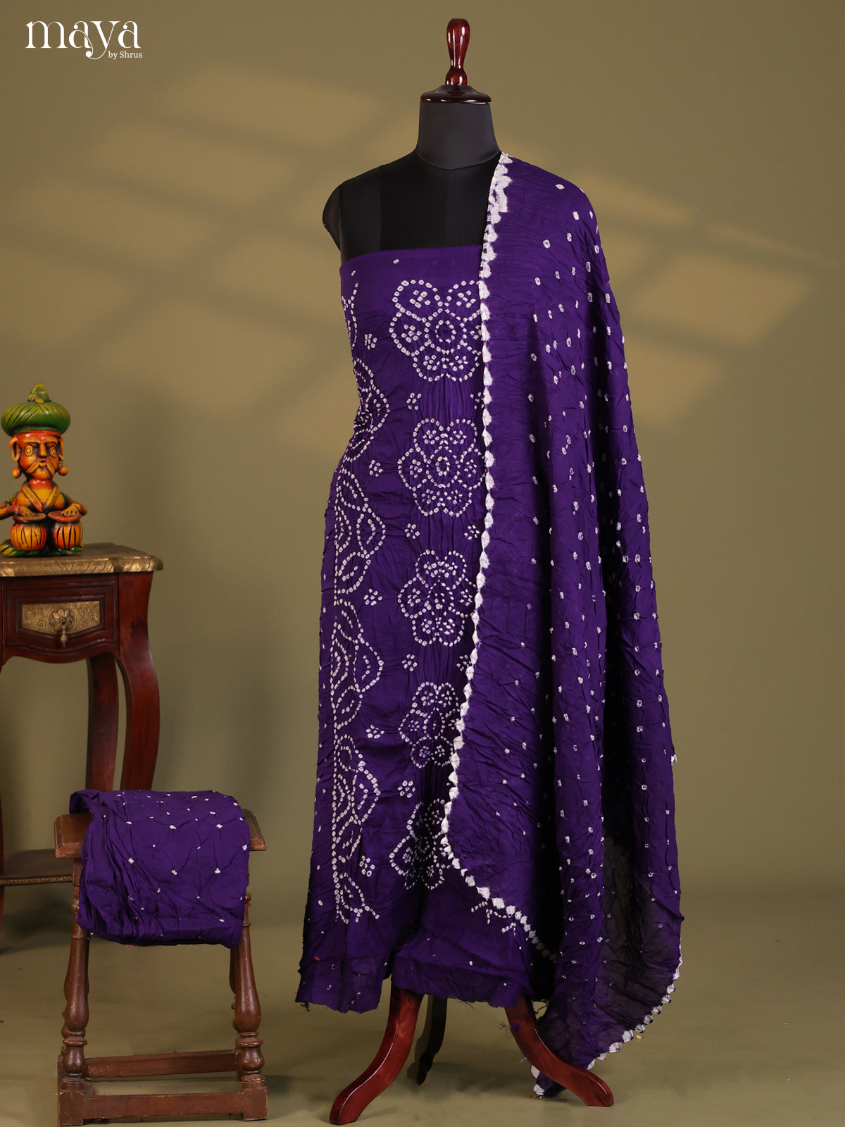 Violet - Bandhini salwar Unstitch