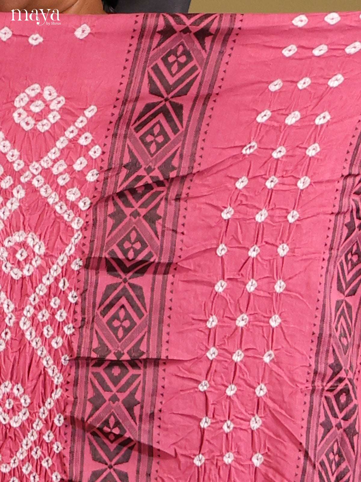 Maroon & Green - Bandhini salwar Unstitch