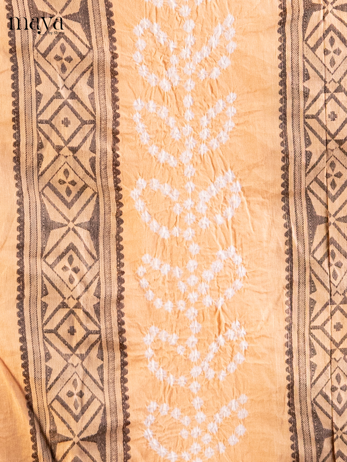 Peach - Bandhini salwar Unstitch