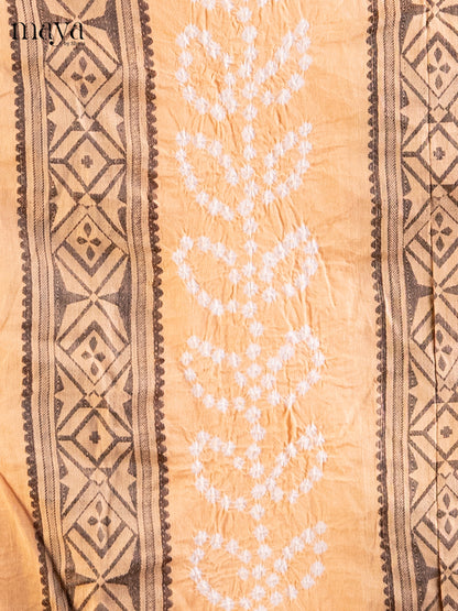 Peach - Bandhini salwar Unstitch