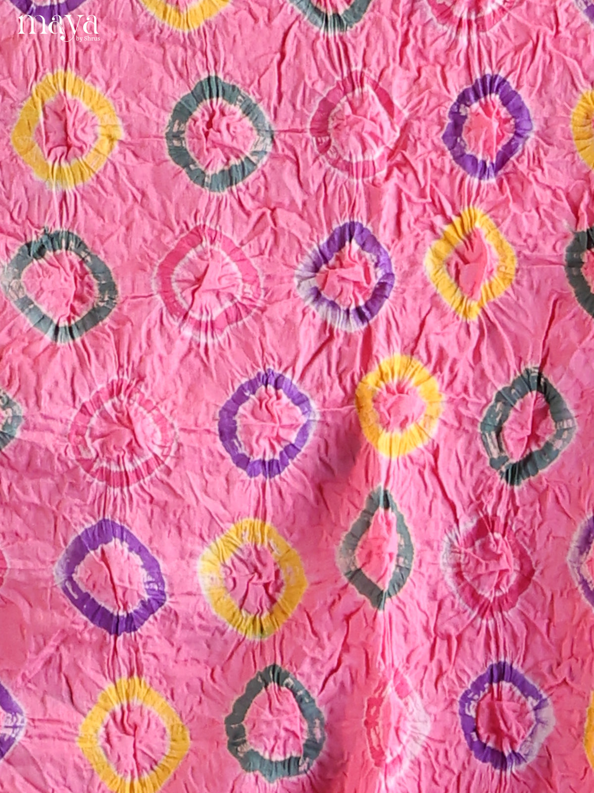 Pink & Green - Bandhini salwar Unstitch