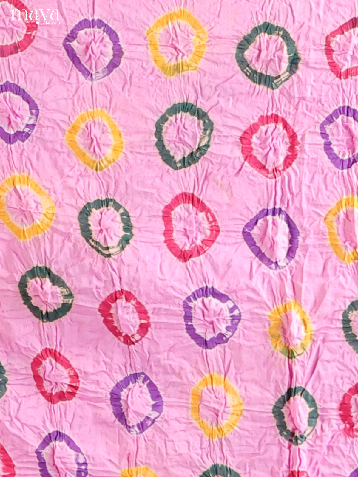 Pink & Yellow - Bandhini salwar Unstitch