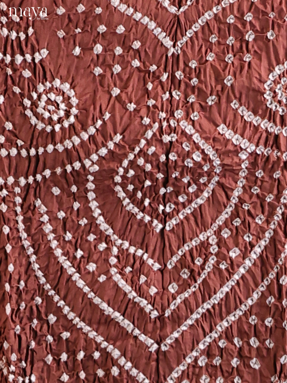 Brown - Bandhini salwar Unstitch