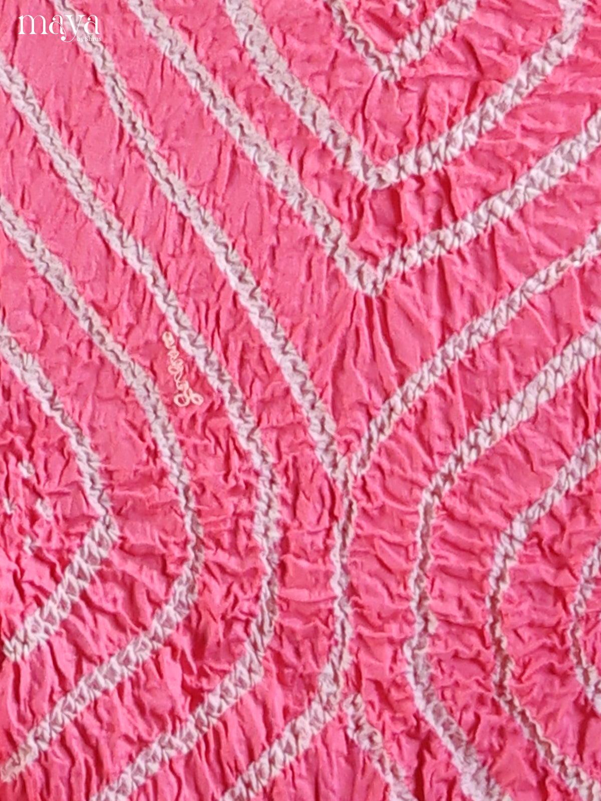 Pink with Blue- Bandhini salwar Unstitch