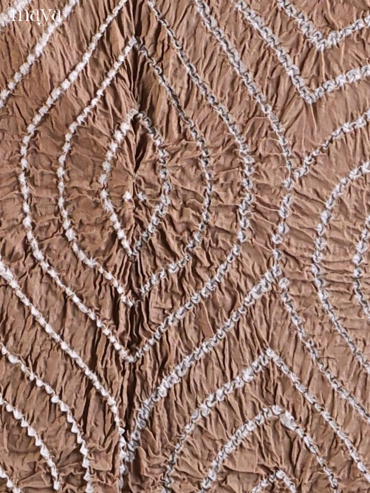 Brown with Purple- Bandhini salwar Unstitch