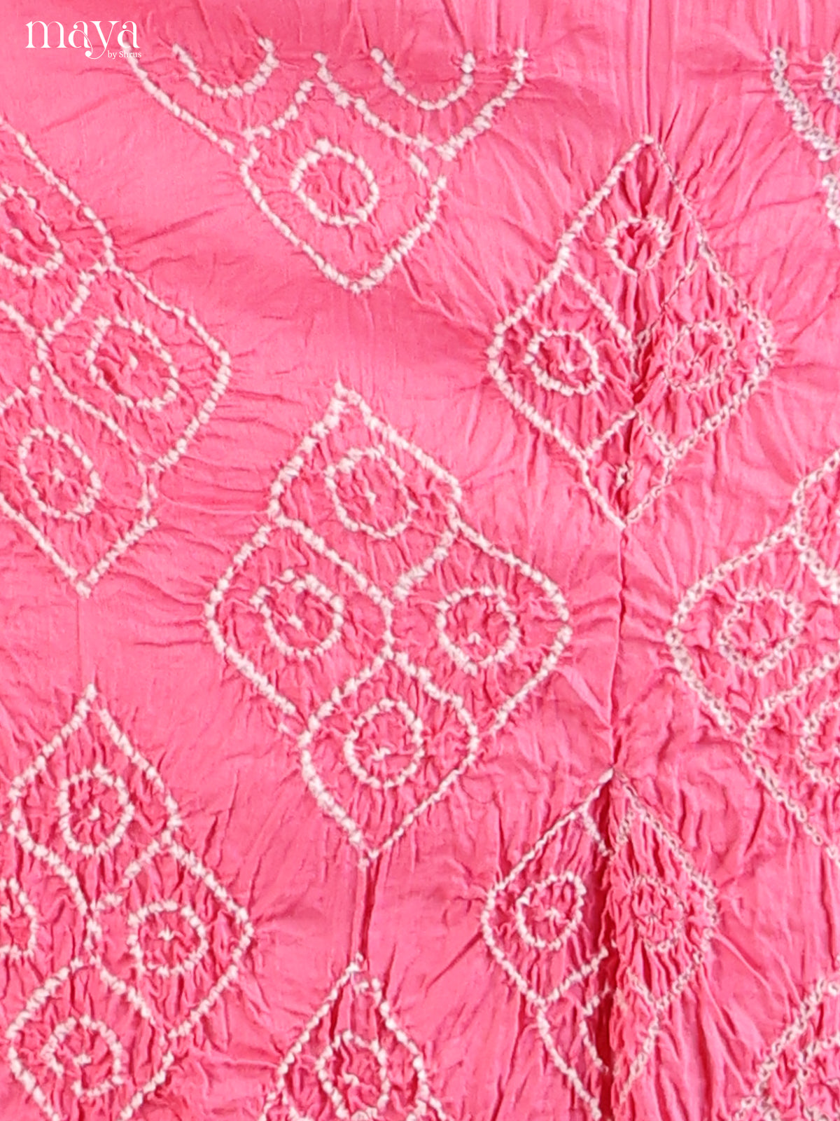 Pink & Blue - Bandhini salwar Unstitch