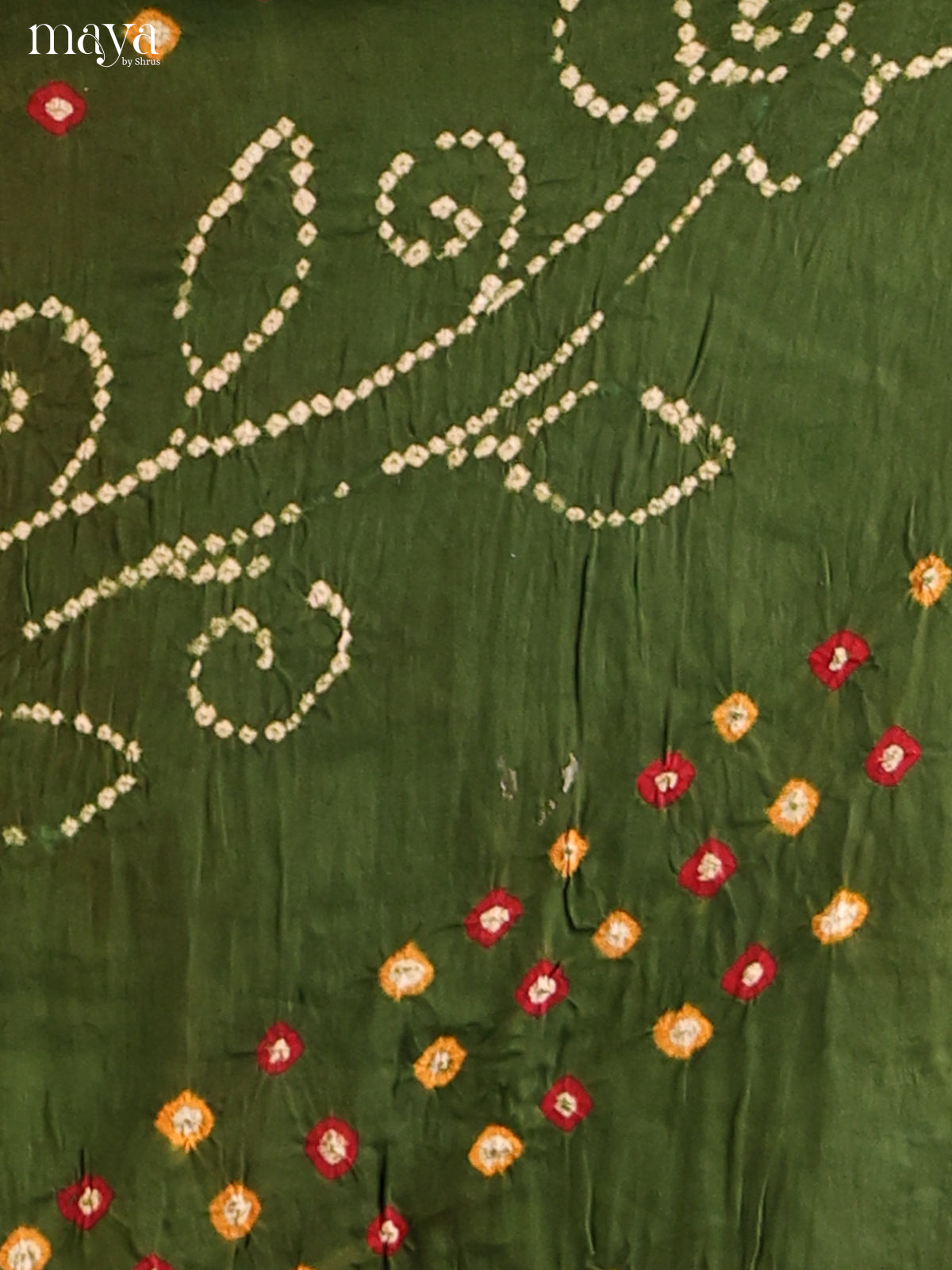 Green  & Maroon - Bandhini salwar Unstitch