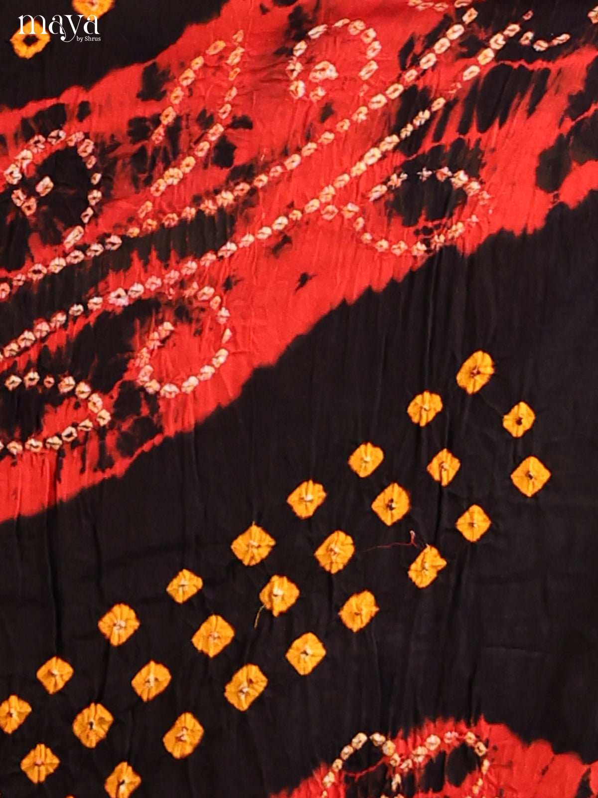 Black & Red - Bandhini salwar Unstitch