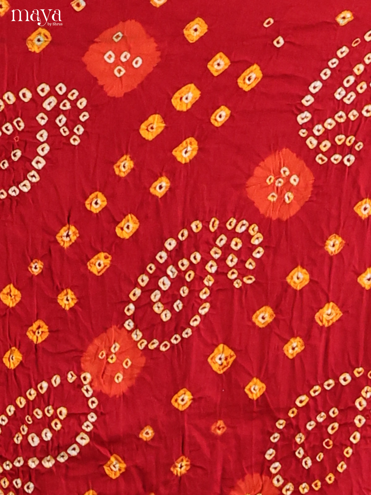 Red & Orange- Bandhini salwar Unstitch