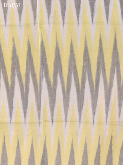 Yellow & Grey- Ikkat Salwar Unstitch