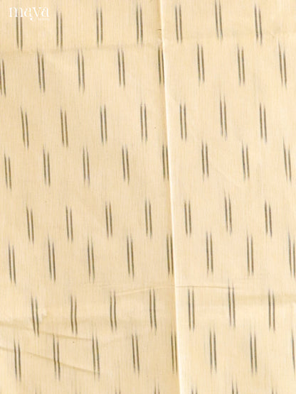 Cream with Green- Ikkat Salwar Unstitch