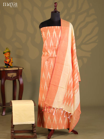 Peach & Cream- Ikkat Salwar Unstitch