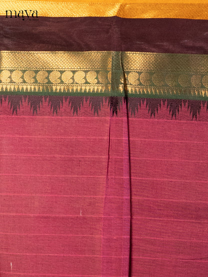 Pink with Yellow - chettinad top & dupatta combo