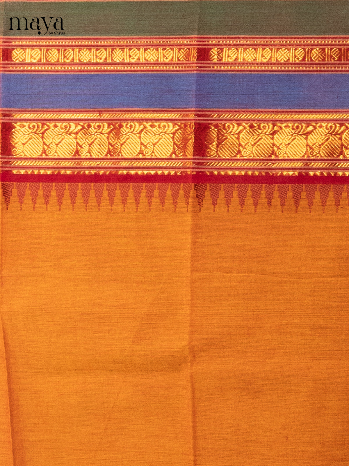Orange with Maroon- chettinad top & dupatta combo