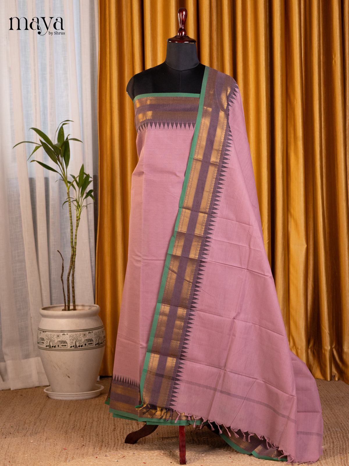 MDE07016 - chettinad top & dupatta combo
