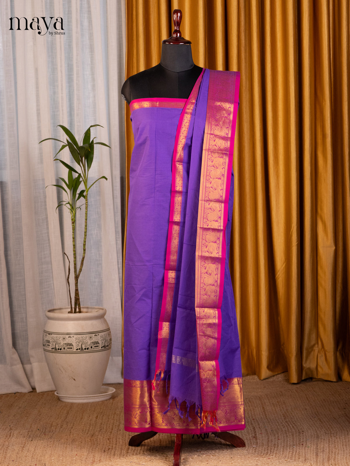 MDE07020 - chettinad top & dupatta combo