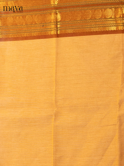 Peach & Brown - chettinad top & dupatta combo