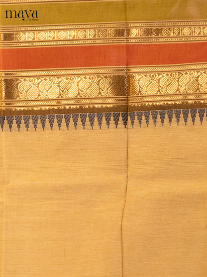 Beige & Green - chettinad top & dupatta combo