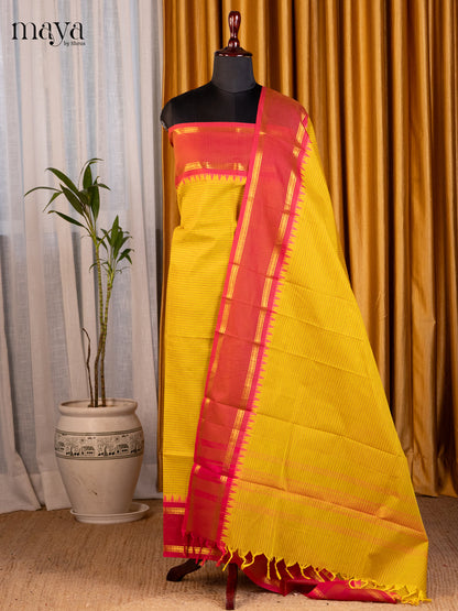 Yellow & Orange - chettinad top & dupatta combo