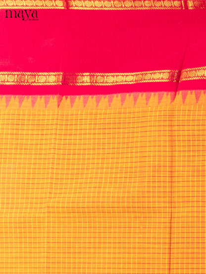 Yellow with Red - chettinad top & dupatta combo