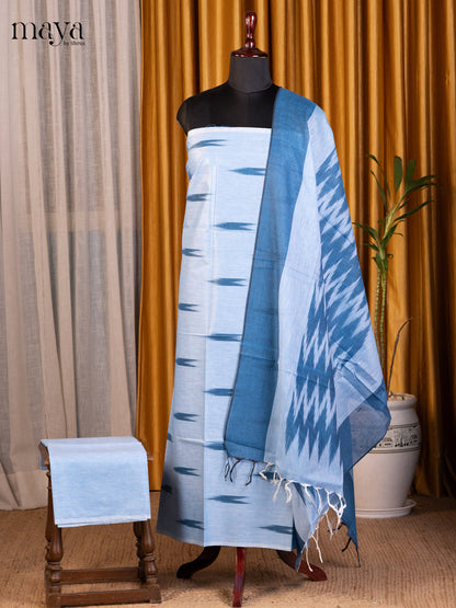 Lite Blue & Blue - Ikkat Salwar Unstitch