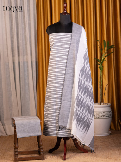 Grey & White - Ikkat Salwar Unstitch