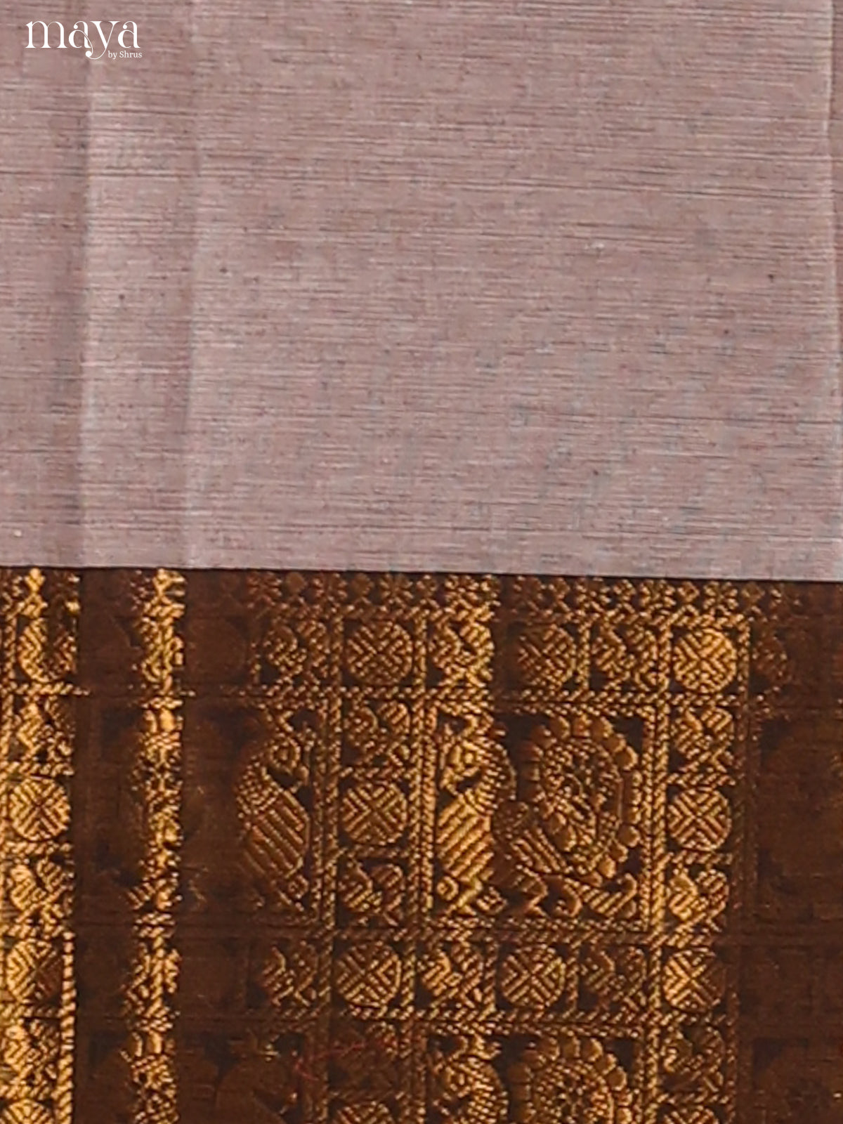 Grey Chettinad Cotton Dupatta with black zari border