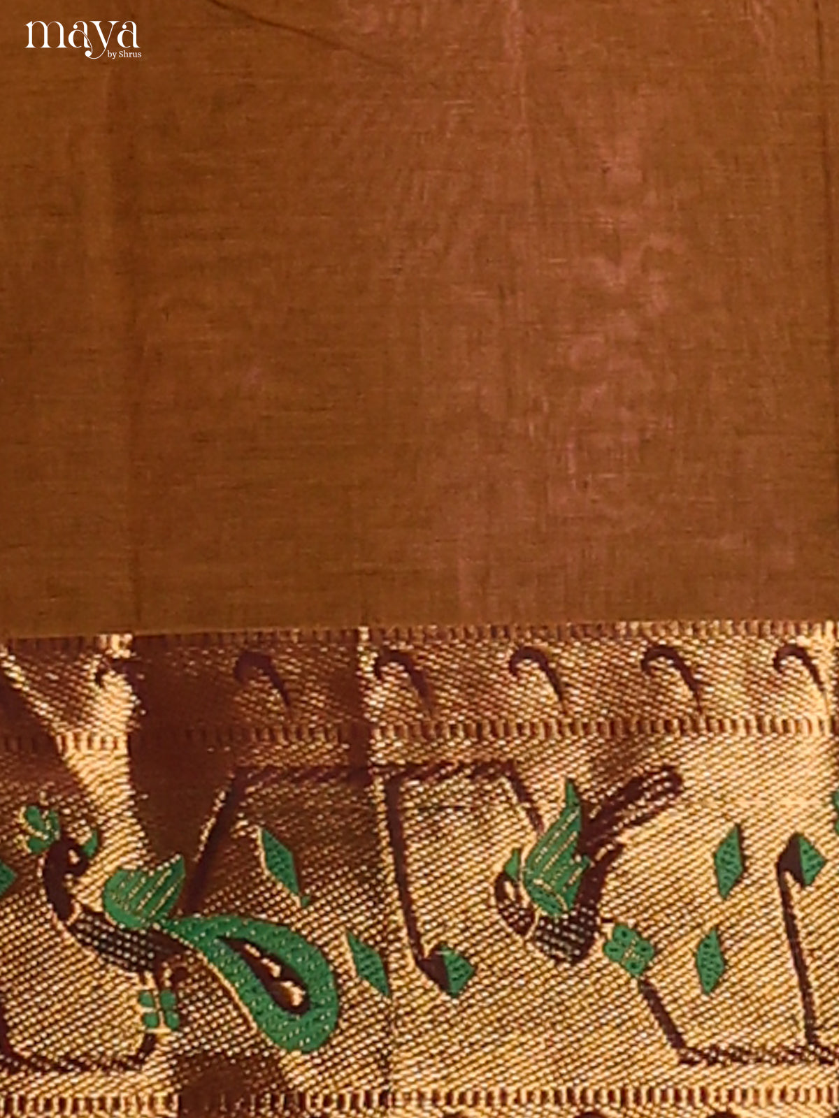 Mehandi Chettinad Cotton  Dupatta with Green paithani  zari border