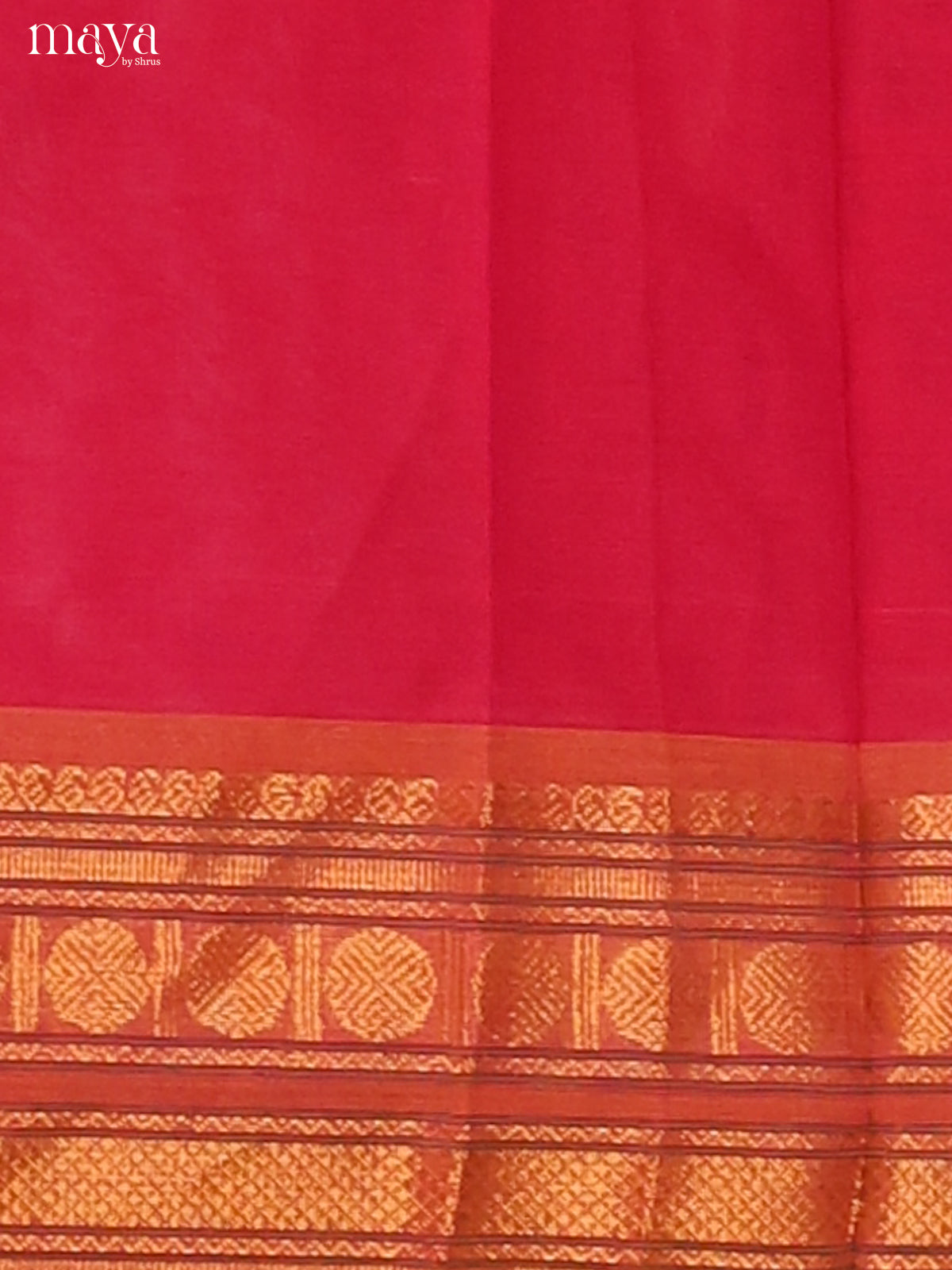Pink Chettinad Cotton Dupatta with contrast zari border