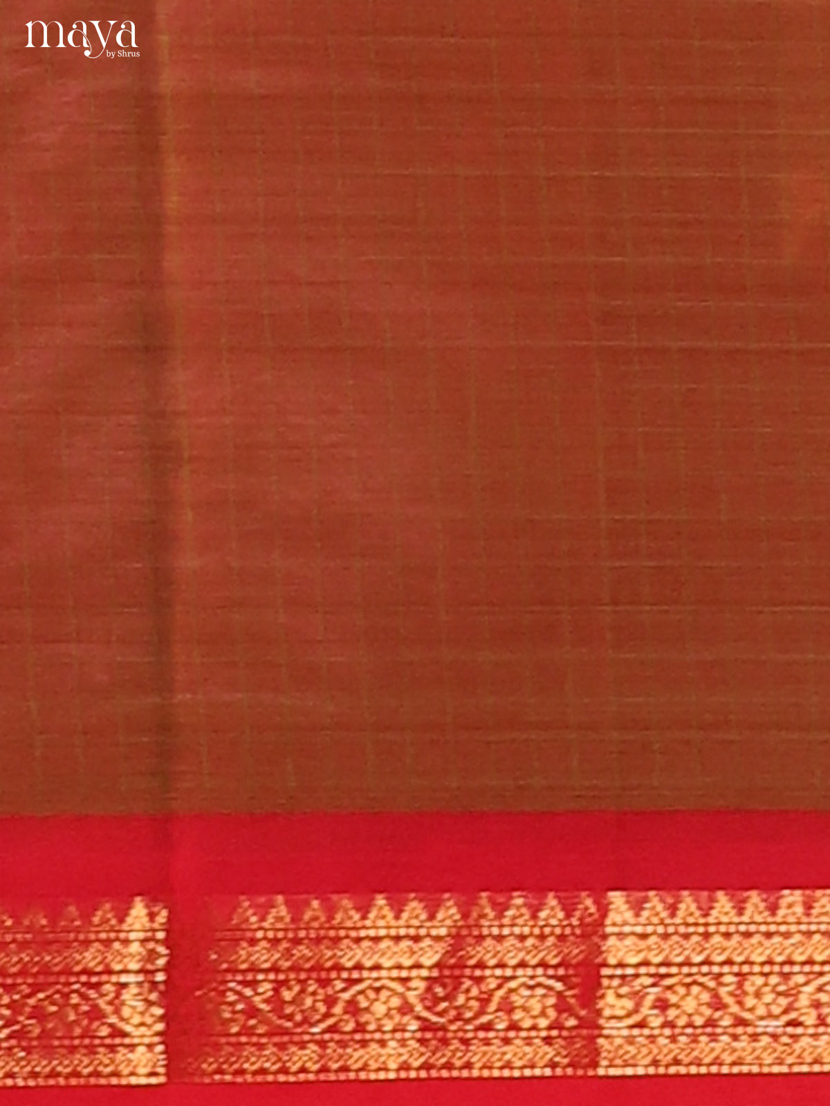 Double Shaded Brown Chettinad Cotton  Dupatta with contrast zari border