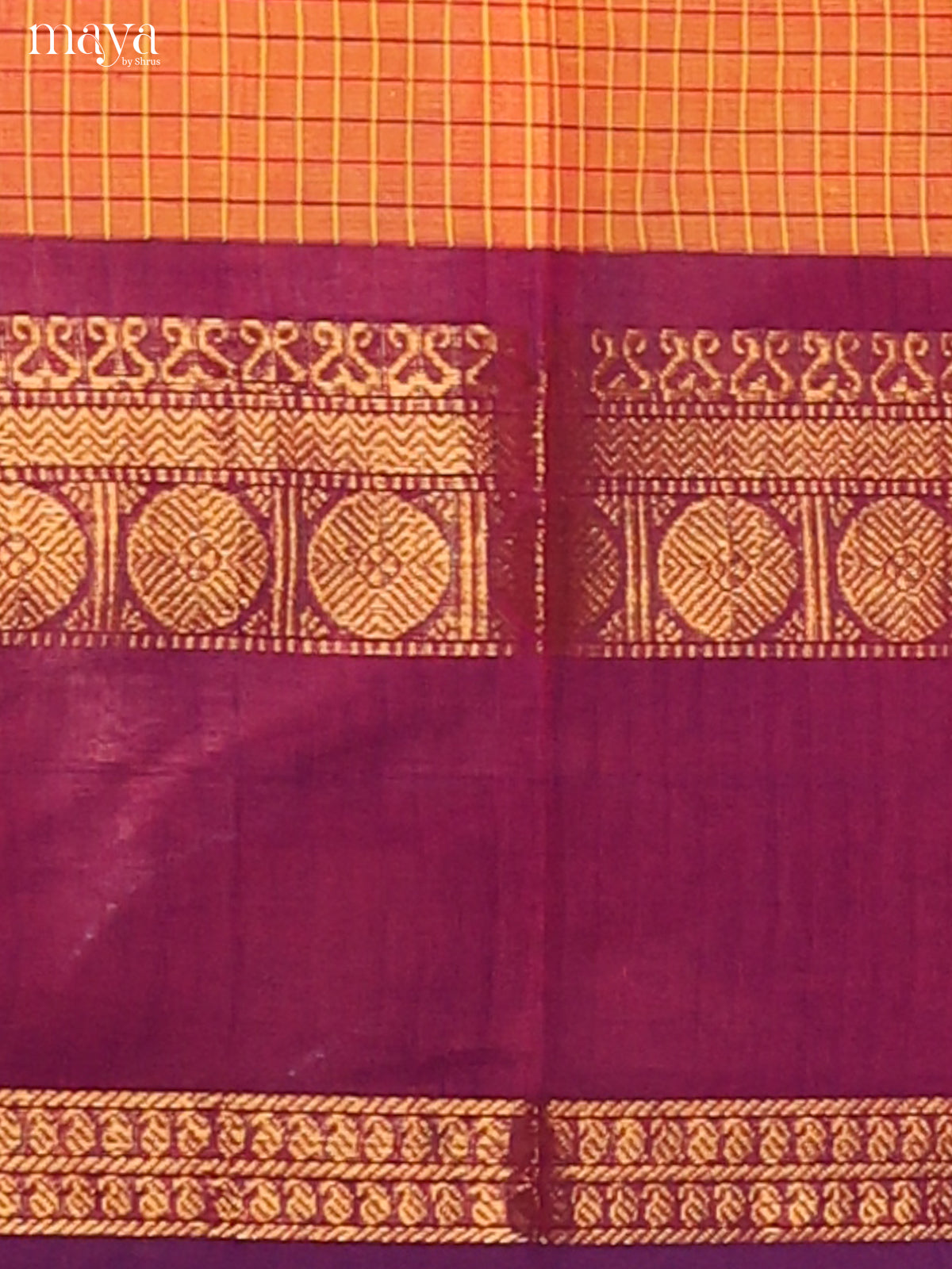 Mustard Chettinad Cotton  Dupatta with checks pattern, ganga jamuna zari border