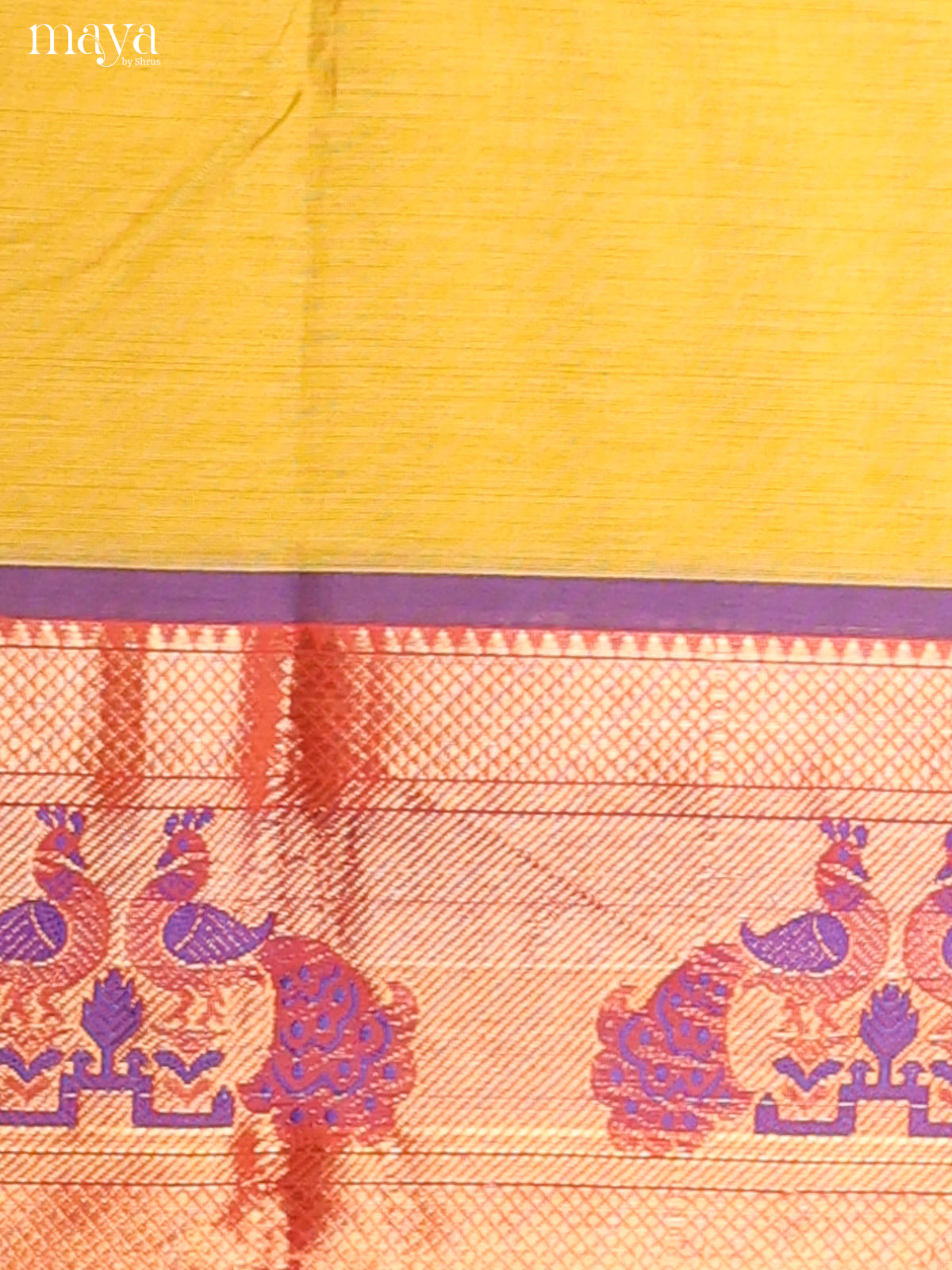 Yellow & Purple- chettinad top & dupatta combo