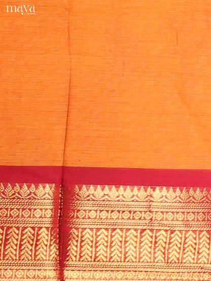 Orange & Red- chettinad top & dupatta combo