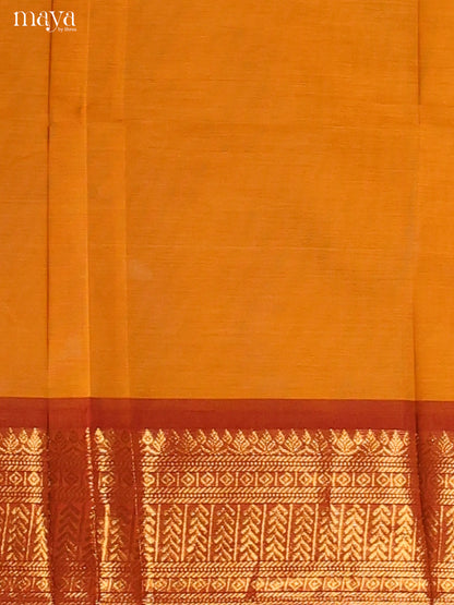 Mambala Yellow & Red- chettinad top & dupatta combo