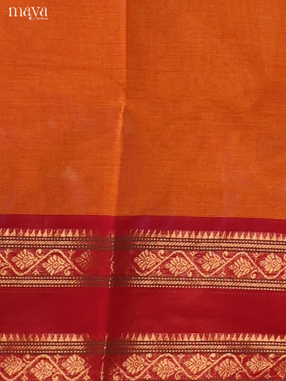 Mustard with Red - chettinad top & dupatta combo