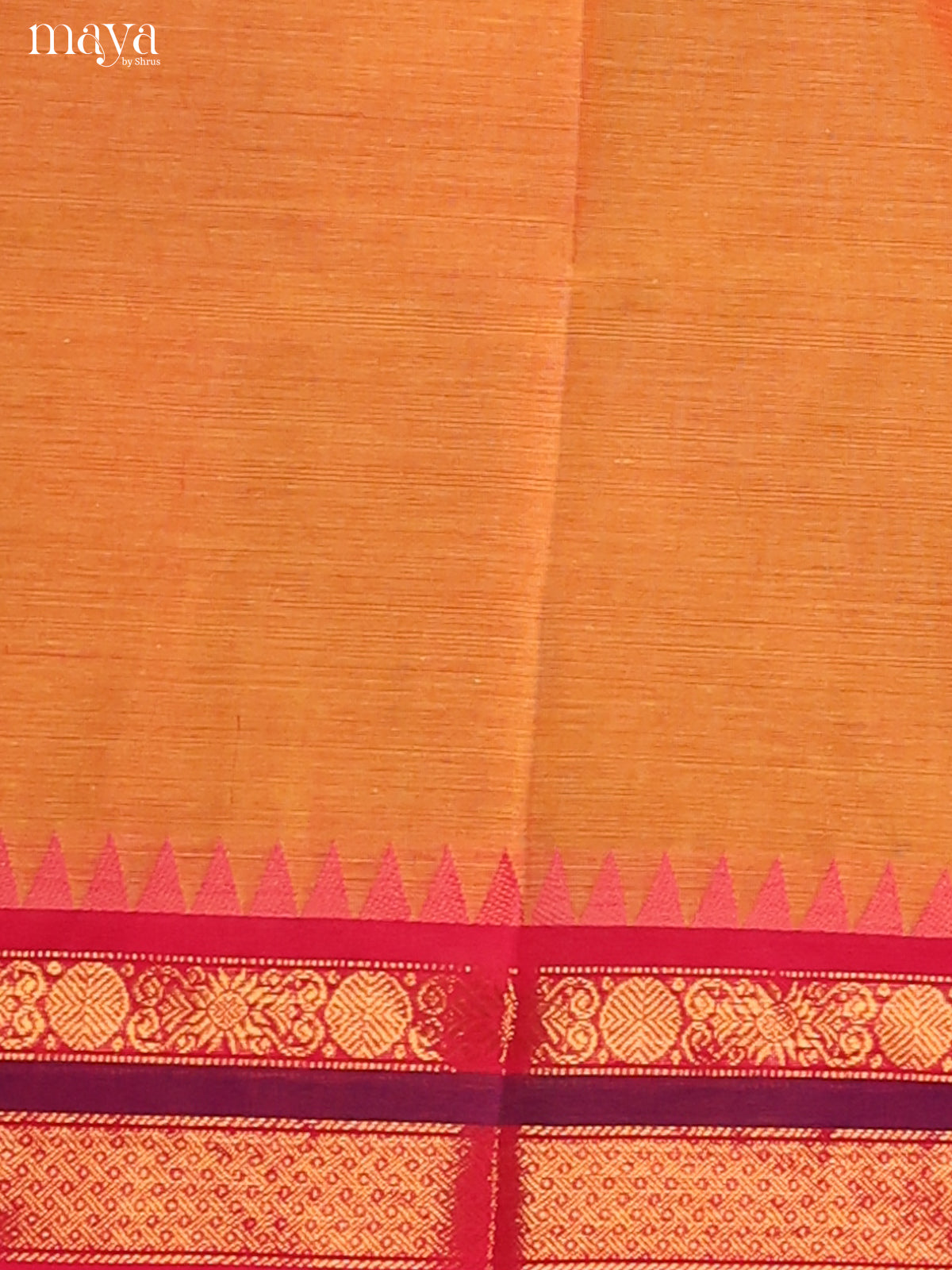 Pale Orange with Pink - chettinad top & dupatta combo