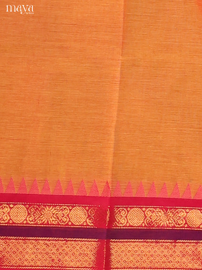Pale Orange with Pink - chettinad top & dupatta combo