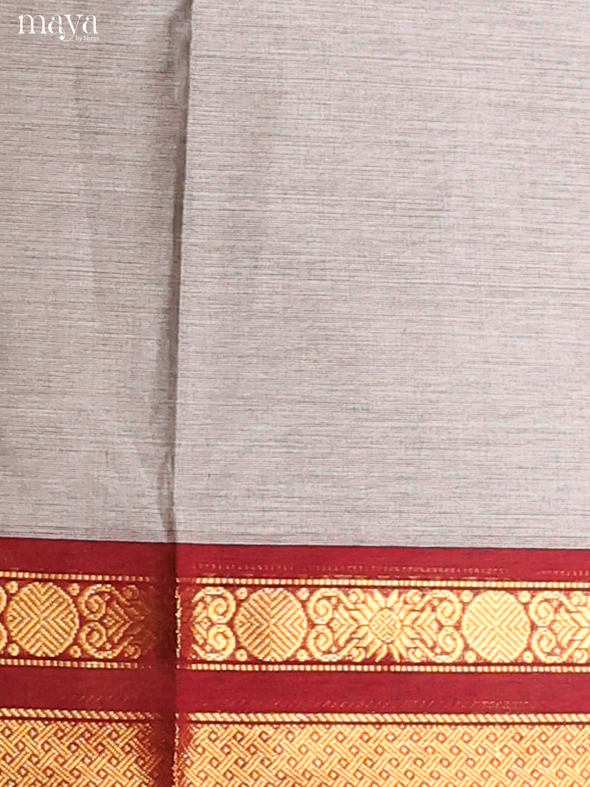 Grey & Maroon - chettinad top & dupatta combo